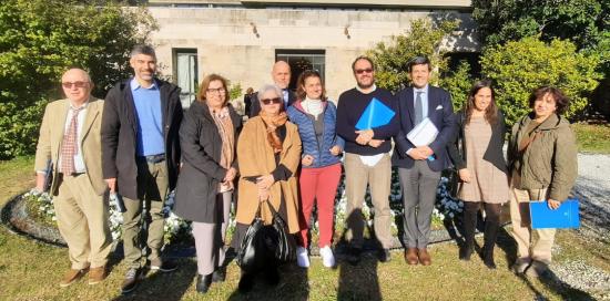 Foto di gruppo nel cortile di Palazzo Tursi con tutti gli stakeholder del Premio
