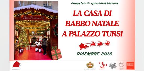 Copertina del Progetto di Sponsorizzazione La Casa di Babbo Natale a Palazzo Tursi
