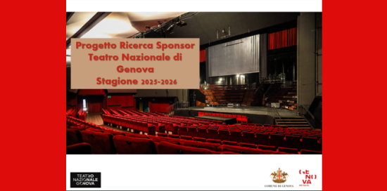 Copertina di Progetto Ricerca Sponsor Teatro Nazionale di Genova - Stagione 2025