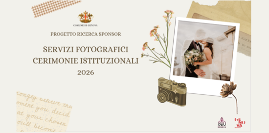 Copertina di Progetto Ricerca Sponsor "Servizi Fotografici Cerimonie Istituzionali 2026"