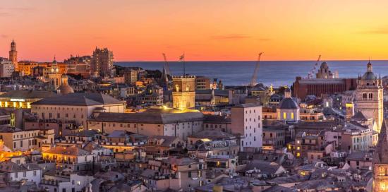 Foto panoramica del centro storico di Genova