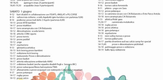 Programma completo "SPORTIVAmente Vallescrivia"