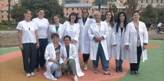La squadra di operatori ASL3 impegnati nei laboratori alla Fascia di Rispetto di Pra'