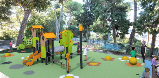 Render dell'area gioco di VIlla Imperiale Render dell'area gioco di VIlla Imperiale