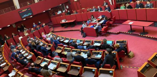 la sala del consiglio comunale 
