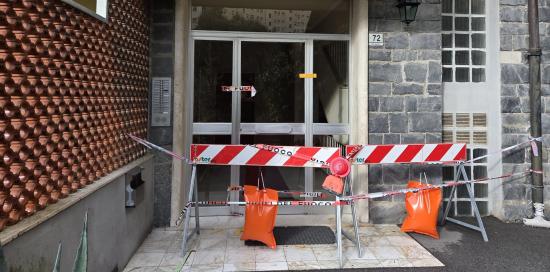 Frana via Napoli-Interdizione all'accesso di un palazzo