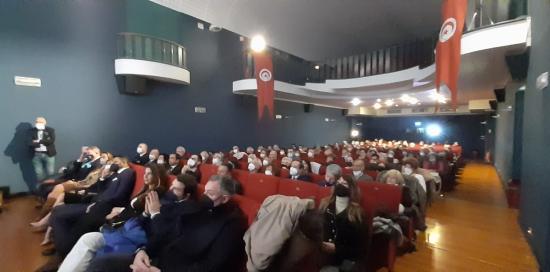 la sala del Sivori piena di pubblico