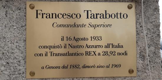 targa in ricordo di Francesco Tarabotto