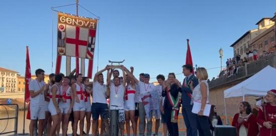 Genova regata storica vince a Pisa premiazione