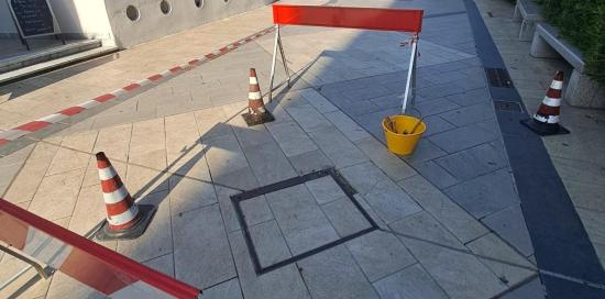 Tratto sconnesso di passeggiata risistemato