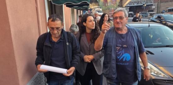 Un momento della passeggiata - via Celesia