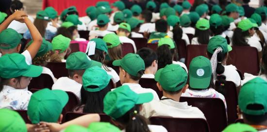 Una parte dei bimbi in platea