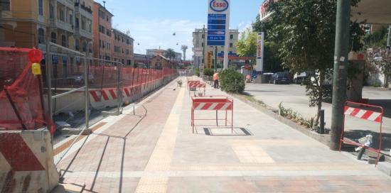 cantiere in via Cornigliano