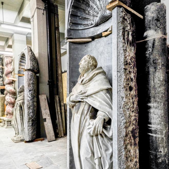 Museo di Sant'Agostino, interno con sculture 