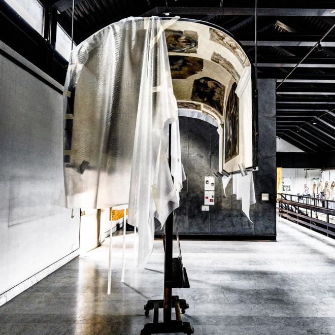 Museo di Sant'Agostino, interno dei locali, interventi di messa a norma e riallestimento