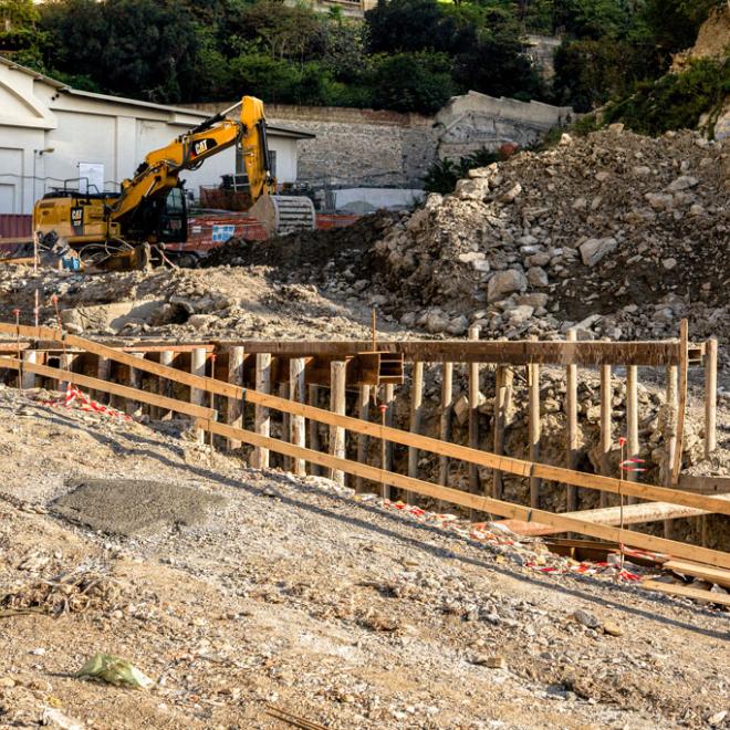 Ex- Caserma Gavoglio cantiere riassetto idrogeologico del Rio Lagaccio