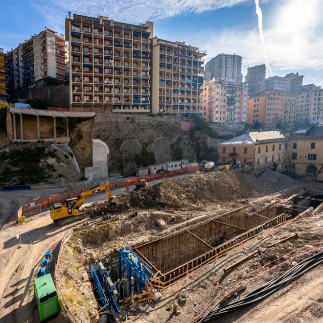 Ex- Caserma Gavoglio cantiere riassetto idrogeologico del Rio Lagaccio