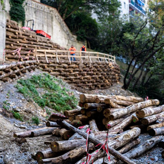 Ex- Caserma Gavoglio cantiere per la realizzazione Valletta Cinque Santi