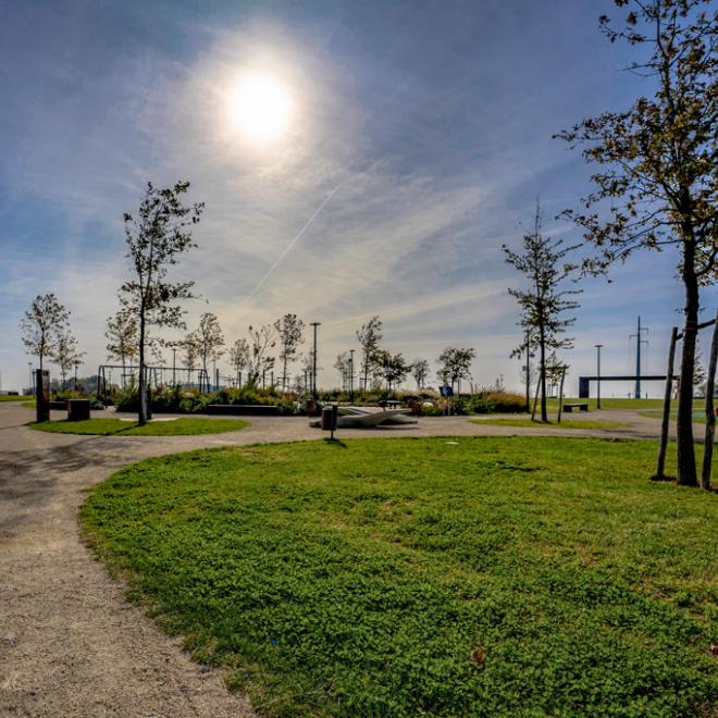 Polo Tecnologico Degli Erzelli, esterno parco con area verde 
