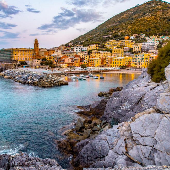 Porticciolo di Nervi, panoramica dei lavori di riqualificazione
