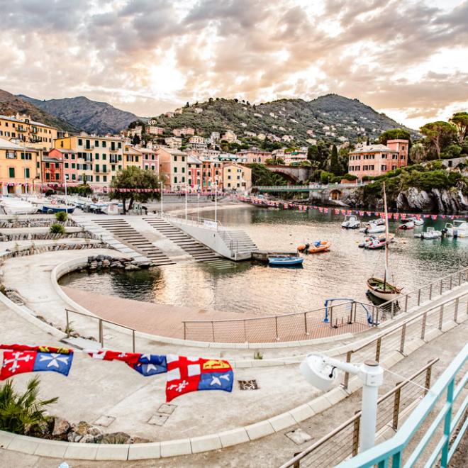 Porticciolo di Nervi, dettaglio dei lavori di riqualificazione ultimati 