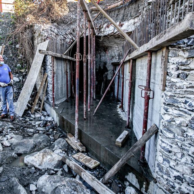 Rio Pozio Serillo, lavori per il completamento della messa in sicurezza idraulica, esterno cantiere