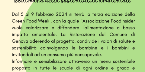 locandina titolo  Green Food Week