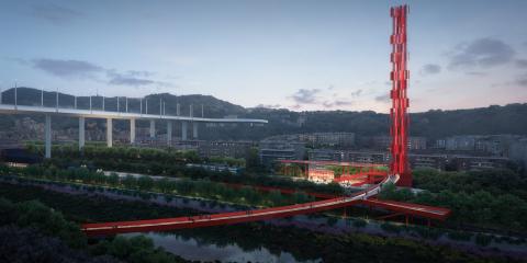 Riverfront,il Cerchio Rosso e torre del Vento (© The Big Picture, courtesy by SBA)