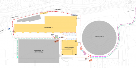 Stralcio del layout di cantiere