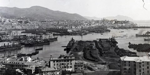 Panorama dagli Angeli, ultimo quarto XIX secolo. Fondo Alfred Noack. Archivio Fotografico, Centro DocSAI (Comune di Genova) 