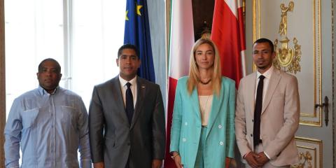 La sindaca Salis ha incontrato il console generale della Repubblica Dominicana a Genova Adolfo Pineda Espinosa
