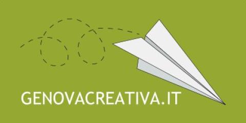 logo di genova creativa raffigurante un aereo di carta