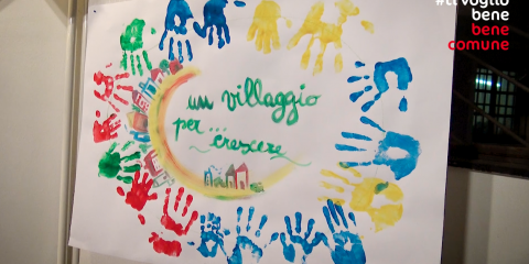 disegno con mani bambini