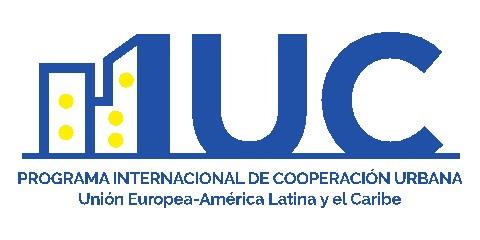 Logo con figura di due palazzi e con testo iuc