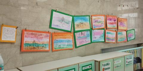 disegni esposti in salone