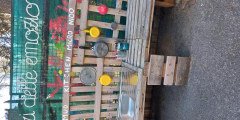 angolo cucina in giardino
