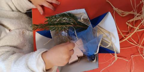 attività con elementi naturali  in classe