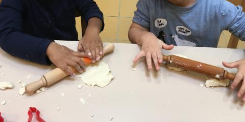 attività con pasta e piccoli mattarelli