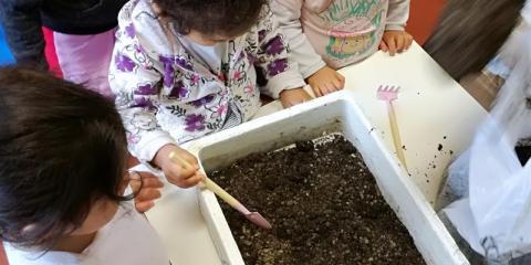 attività  in classe con la terra