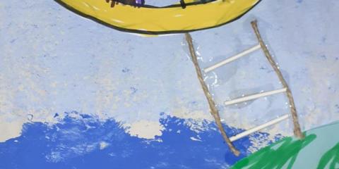 luna: pittura a tempera