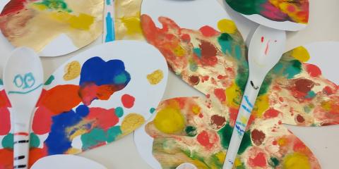 farfalla: pittura a tempera