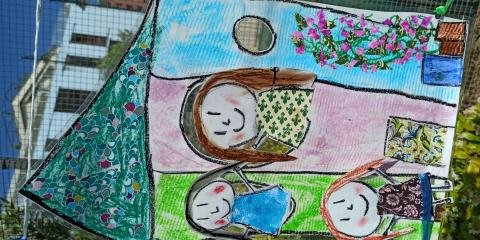 elaborato con disegni e collage