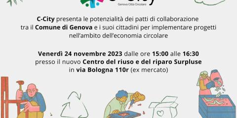 Evento C-City su patti di collaborazione - venerdì 24/11 ore 15 al Centro Surpluse - Via Bologna