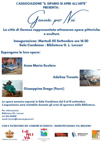 Genova per noi - mostra di pittura e scultura Genova per noi - mostra di pittura e scultura