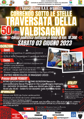 Correndo sotto le stelle - Cinquantesima traversata della Val Bisagno Correndo sotto le stelle - Cinquantesima traversata della Val Bisagno