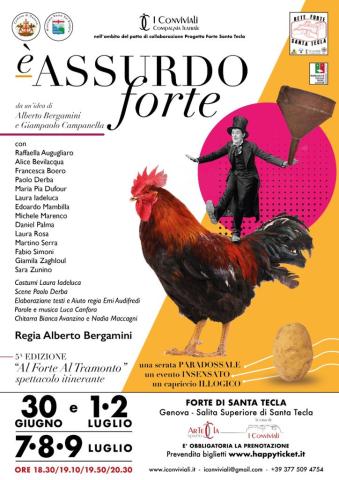 E' assurdo forte-spettacolo teatrale itinerante al Forte Santa Tecla E' assurdo forte-spettacolo teatrale itinerante al Forte Santa Tecla