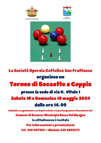 Torneo di boccette a coppie Torneo di boccette a coppie