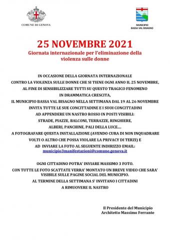 25 Novembre: Giornata Internazionale per l'eliminazione della Violenza sulle Donne