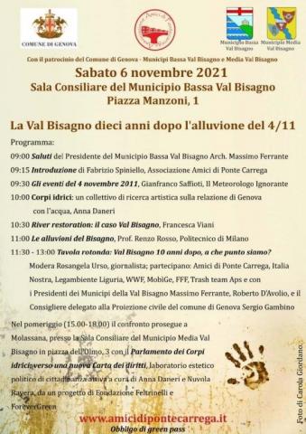 4 novembre 2011: la Val Bisagno 10 anni dopo