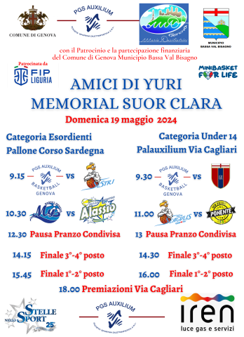 Torneo di basket e minibasket "Amici di Yuri" e "Memorial Suor Clara"